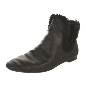 The Row Leather Animal Print Chelsea Boots